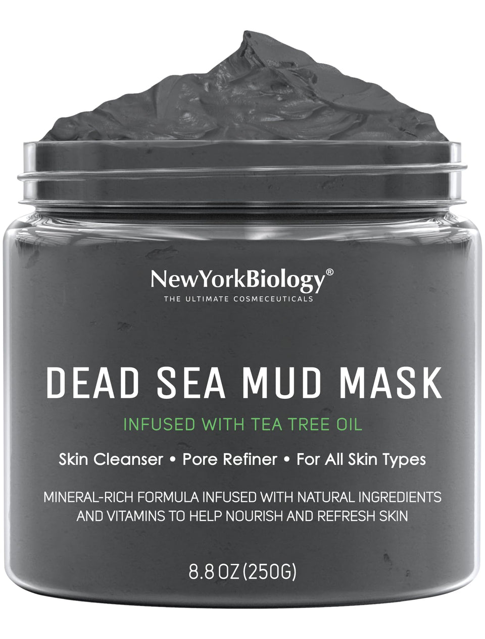 New York Biology front packaging showing jar and label, communicates spa-quality