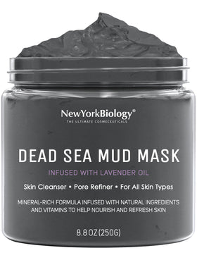 NEW YORK BIOLOGY front packaging showing jar and label, highlights spa-quality benefits