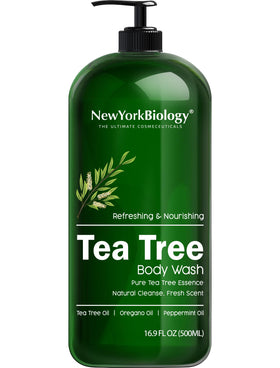 NEW YORK BIOLOGY front bottle view showing label and size, highlights gentle cleansing