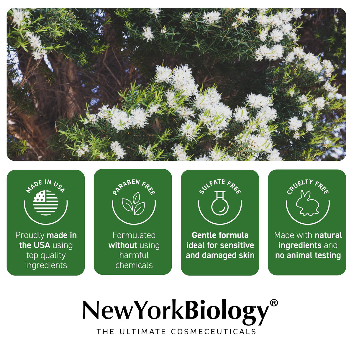 NEW YORK BIOLOGY in-shower use demonstrating body and feet cleansing benefit