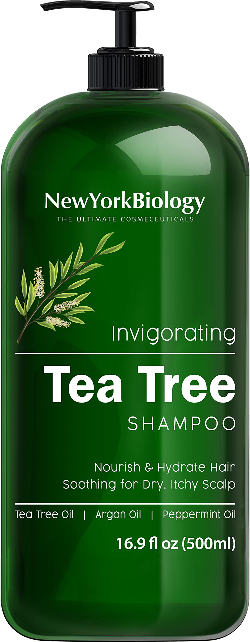 New York Biology front bottle showing clear label and hydrating benefit