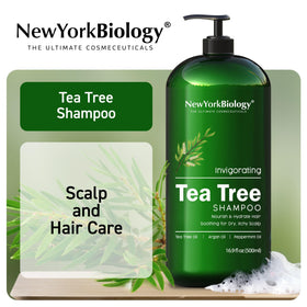 New York Biology shampoo poured into hand demonstrating easy application