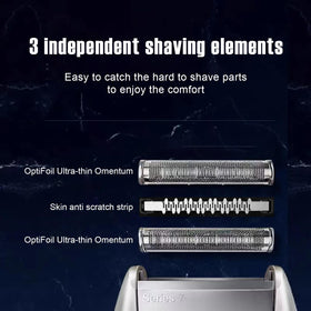 Newbulu foil close-up revealing rounded foils for gentler shaves