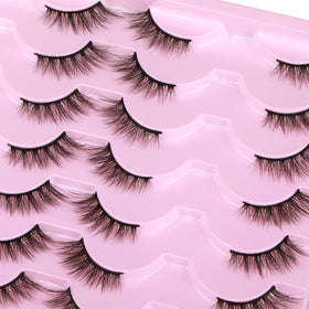 Newcally close-up faux mink fibers showing natural texture and softness