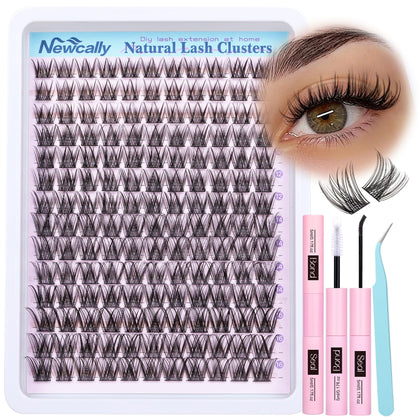 Newcally front packaging showing complete DIY lash kit and benefits