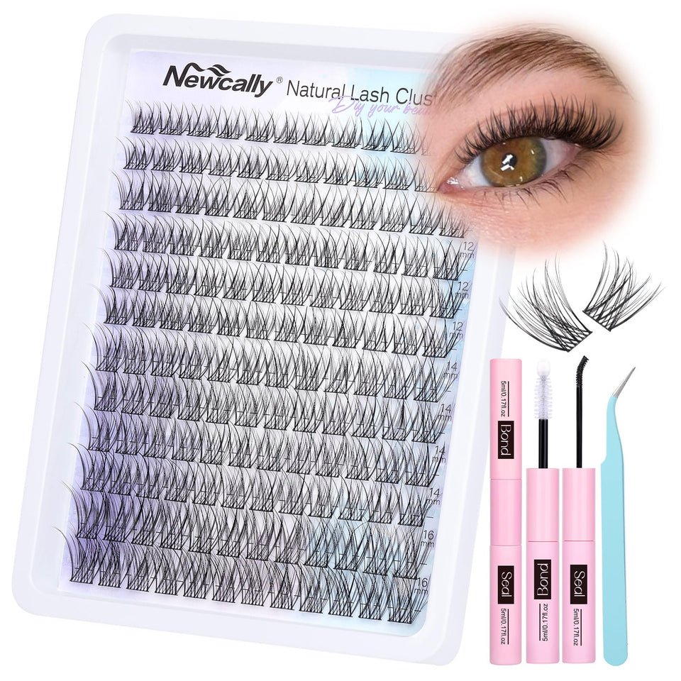 Newcally front packaging showing complete lash kit and benefit of convenience