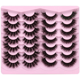 Newcally front packaging showing 14-pair lash set and two styles for variety