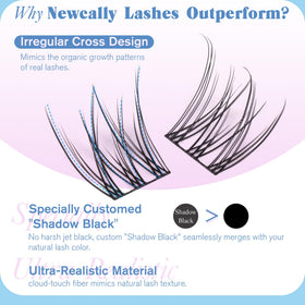 Newcally lash remover bottle label pictured for safe gentle removal
