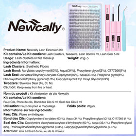 Newcally lifestyle shot of applying clusters at vanity for easy salon results