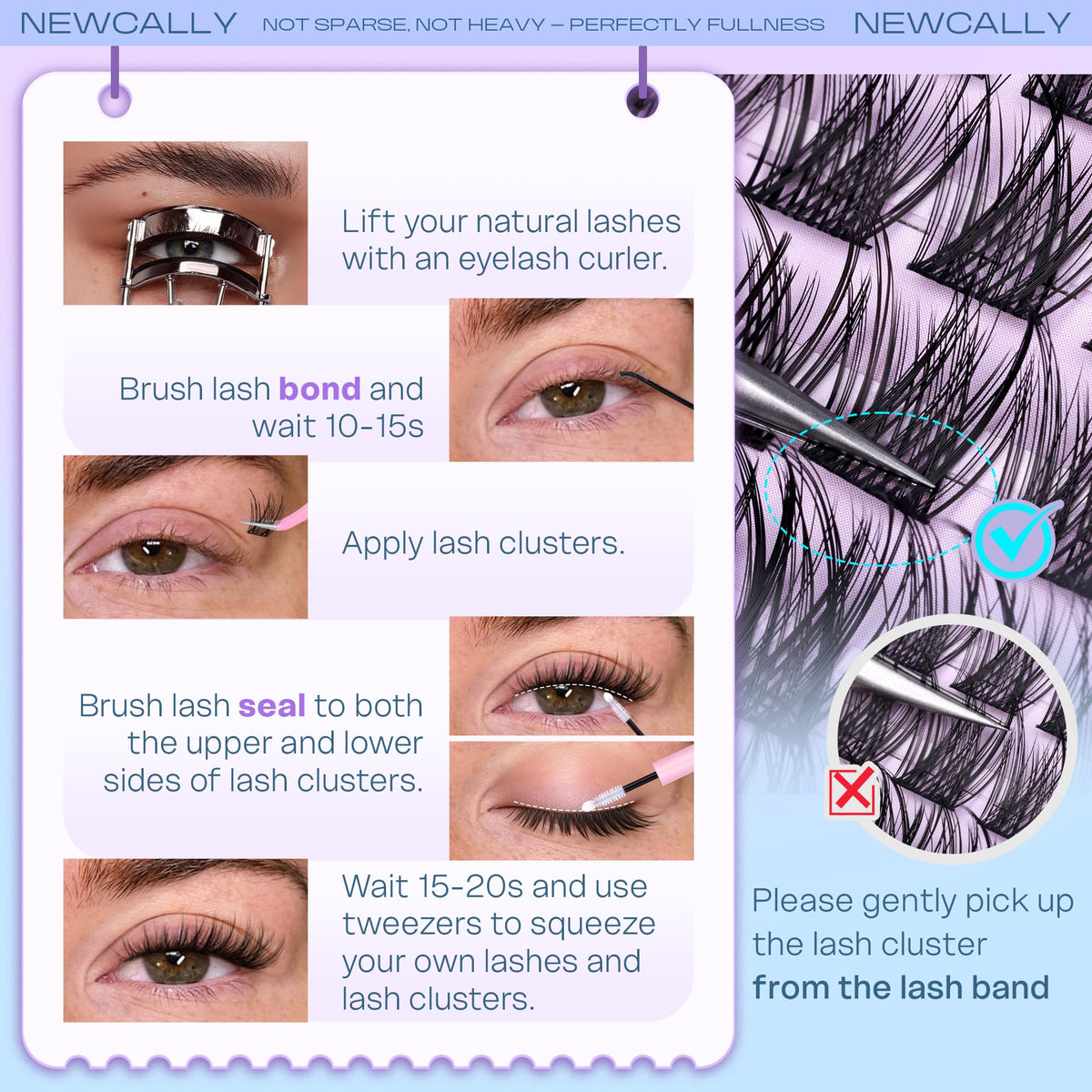 Newcally lifestyle shot of evening makeup highlighting enhanced eyes