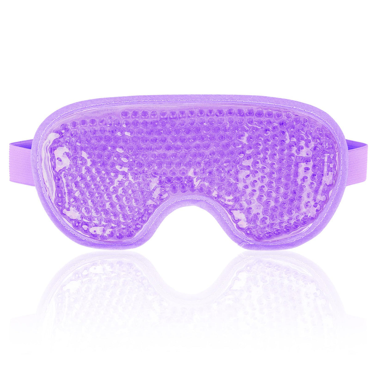 NEWGO front view showing compact mask and strap, soothing relief on the go