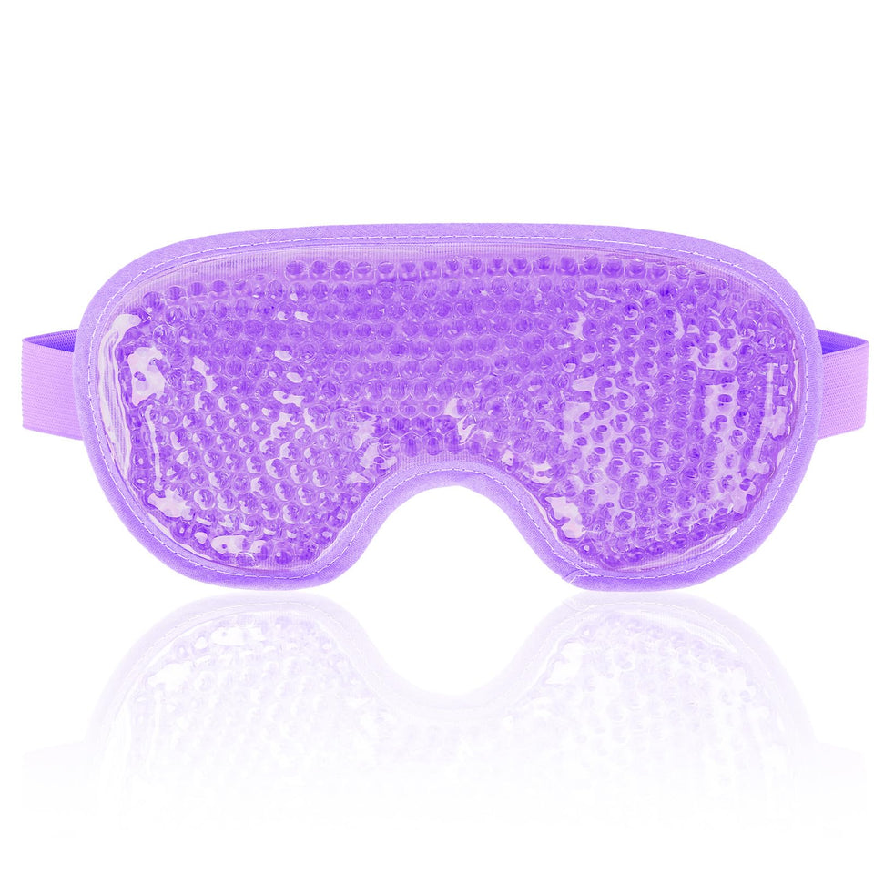 NEWGO front view showing compact mask and strap, soothing relief on the go