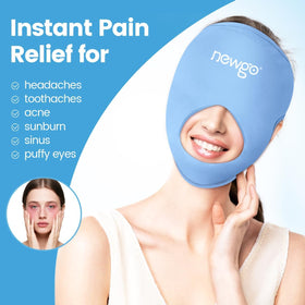 NEWGO close-up of forehead thick gel pad for deeper cooling