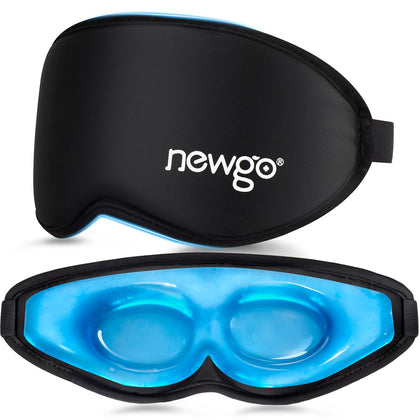 NEWGO front view showing blackout mask and snug fit benefit
