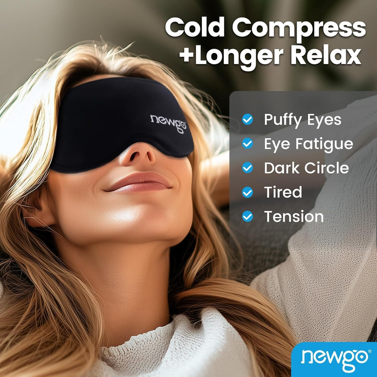 NEWGO close-up of gel core texture showing quick cooling benefit