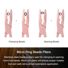 NEWISHTOOL bead threader device pictured guiding tiny extension strands accurately