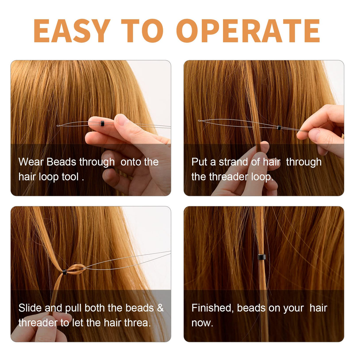 NEWISHTOOL on salon counter with beads and extensions for professional convenience