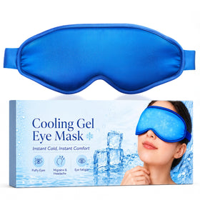NEWLA front view of cooling eye mask showing full coverage and comfort