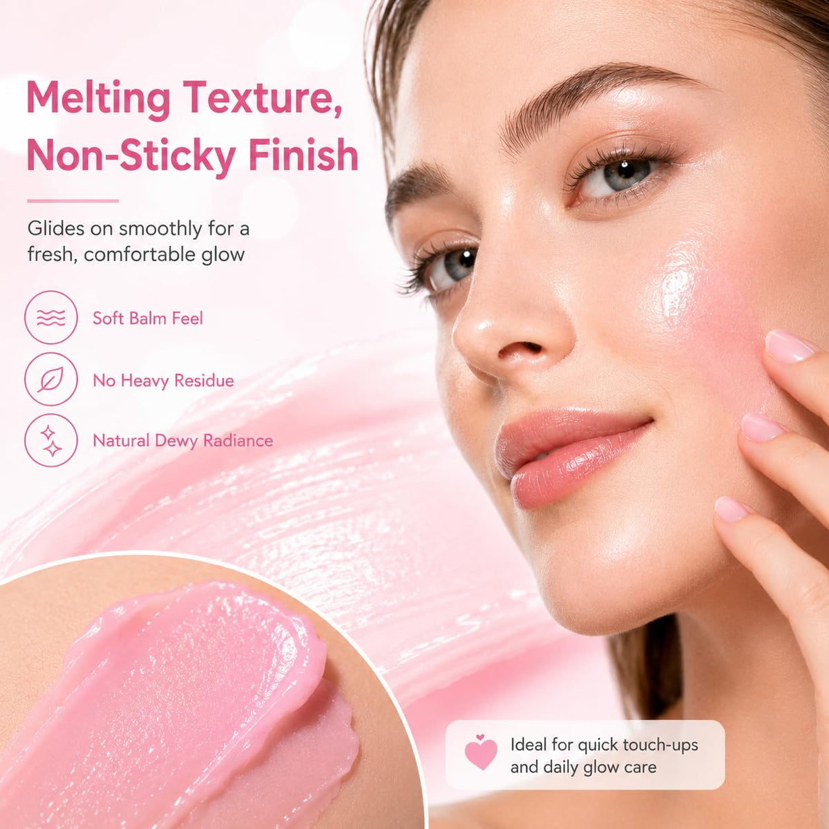 NEWUREHO PDRN being applied under eye to hydrate and reduce dry appearance