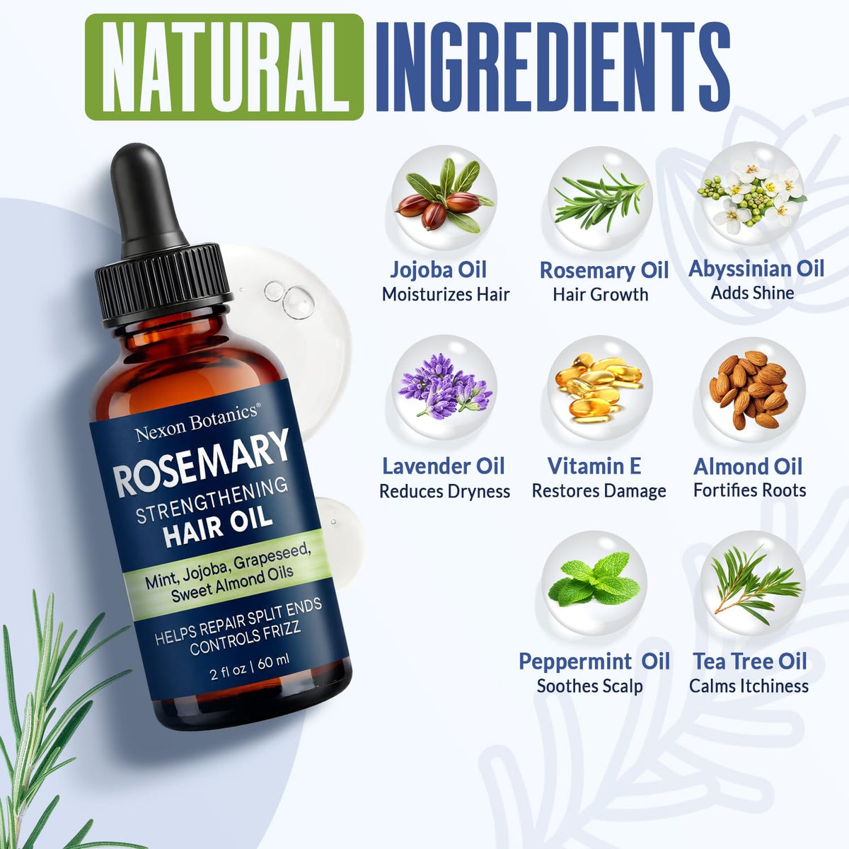 Nexon Botanics scalp massage in use to stimulate and distribute nourishing oil
