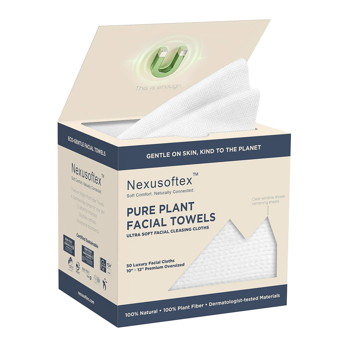 Nexusoftex front packaging showing secure magnetic box and benefits