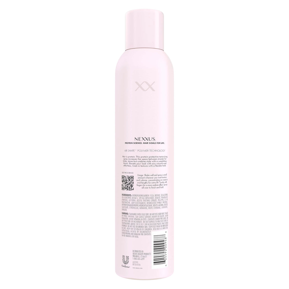 Nexxus spray mist close-up showing fine texture and weightless application benefit