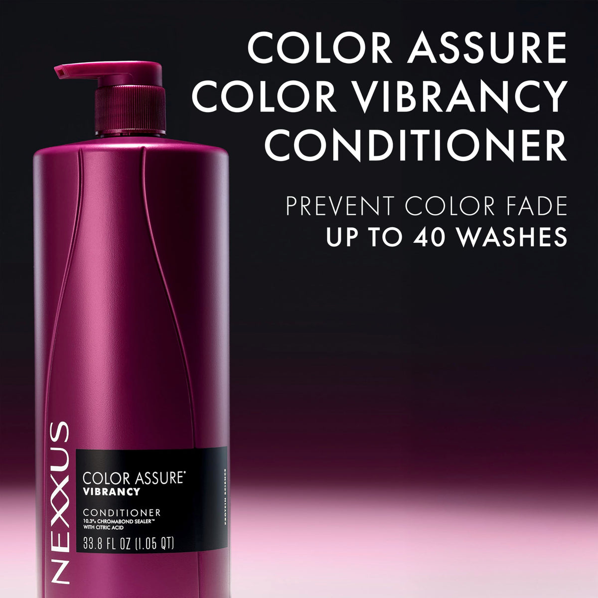Nexxus before and after colored hair showing improved vibrancy and smoothness