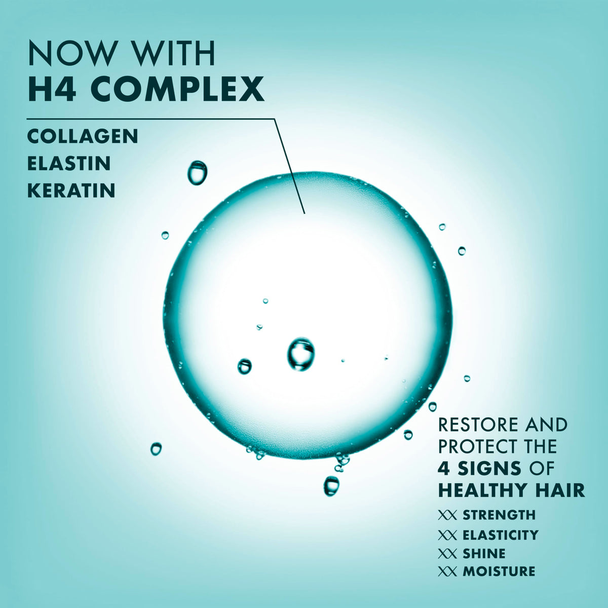 Nexxus before and after image showing reduced frizz and shine