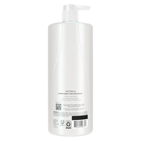 Nexxus dispensing conditioner from pump demonstrating convenient control and portioning