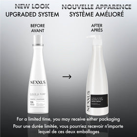 Nexxus shampoo in shower lather removing buildup for cleaner hair