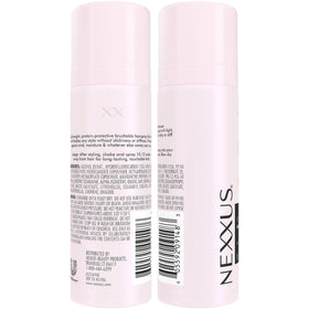 Nexxus close-up of aerosol nozzle enabling precise, even spray
