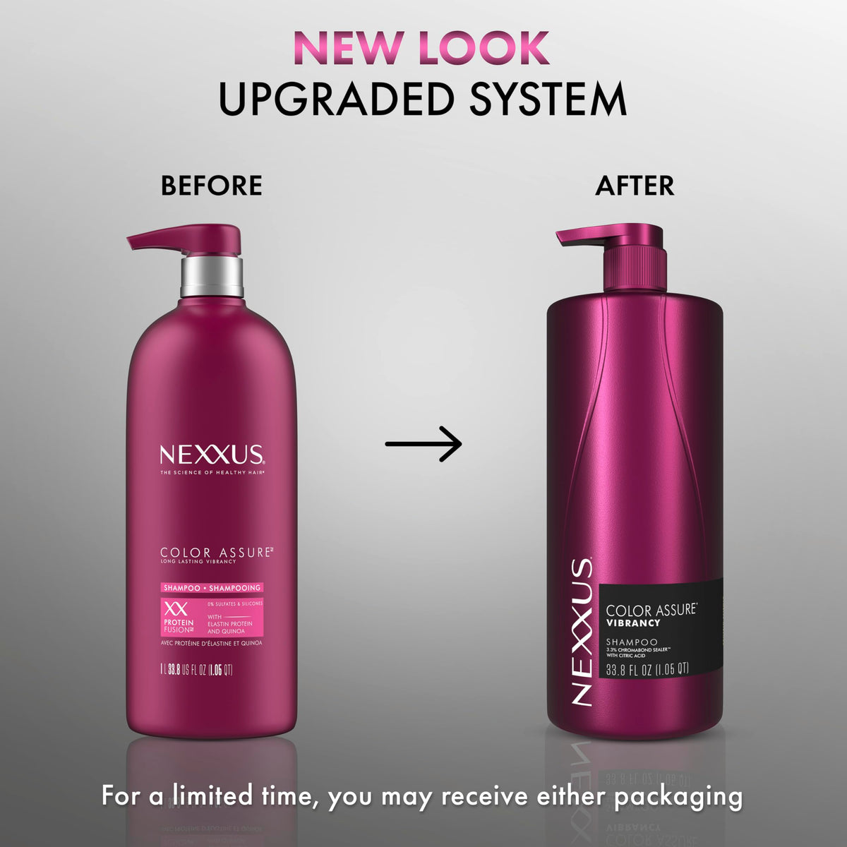 Nexxus pump dispenser detail for easy application and controlled portioning