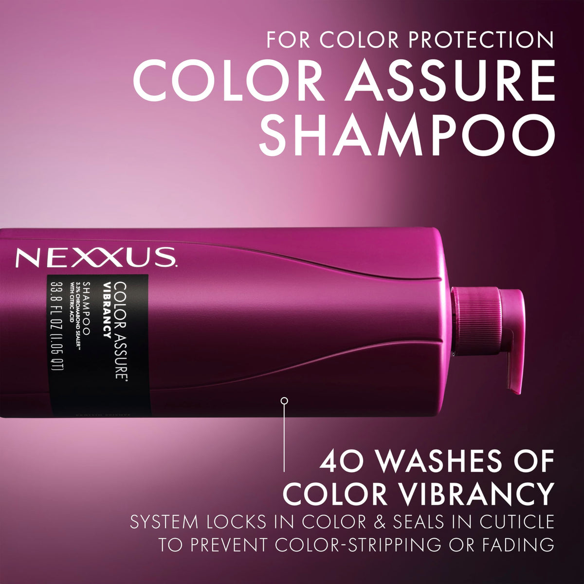 Nexxus shampoo lather texture demonstrating smooth foam and gentle cleanse