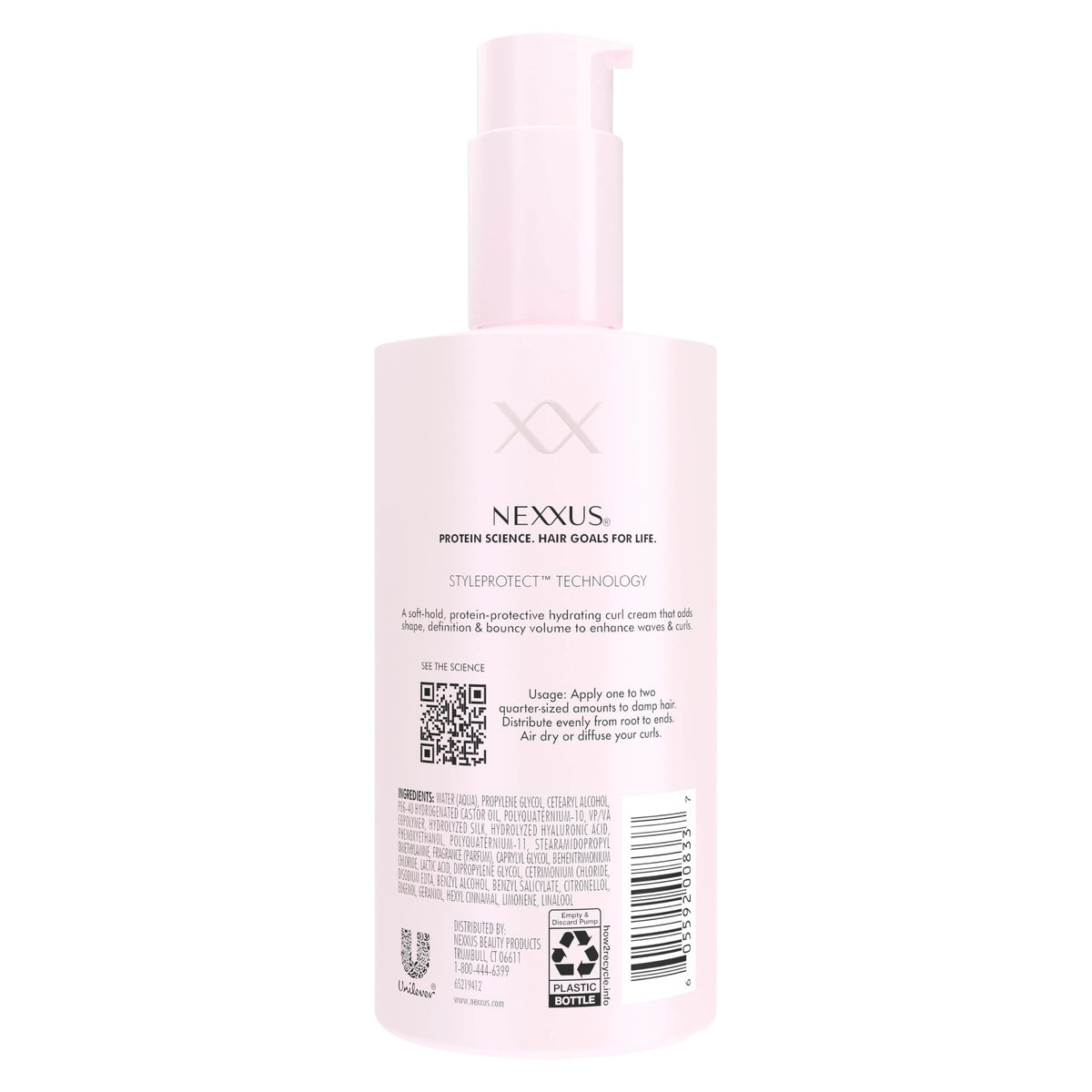 Nexxus texture close-up showing cream-gel feel and easy spread