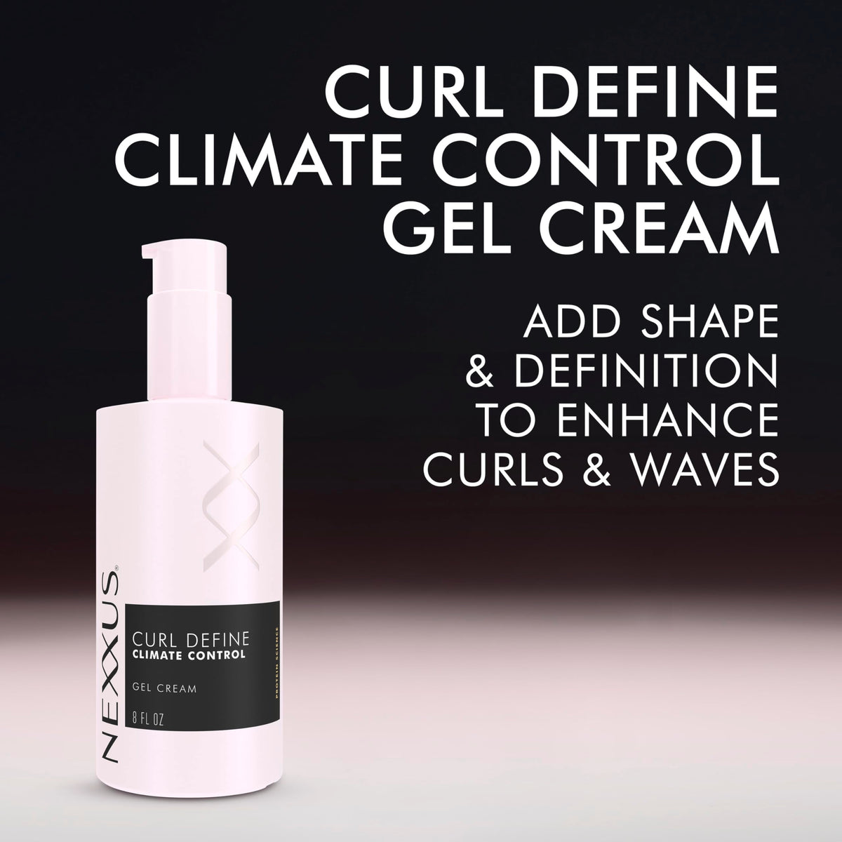 Nexxus before and after curls showing improved definition benefit