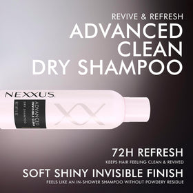 Nexxus on dark hair before and after roots refreshed without residue