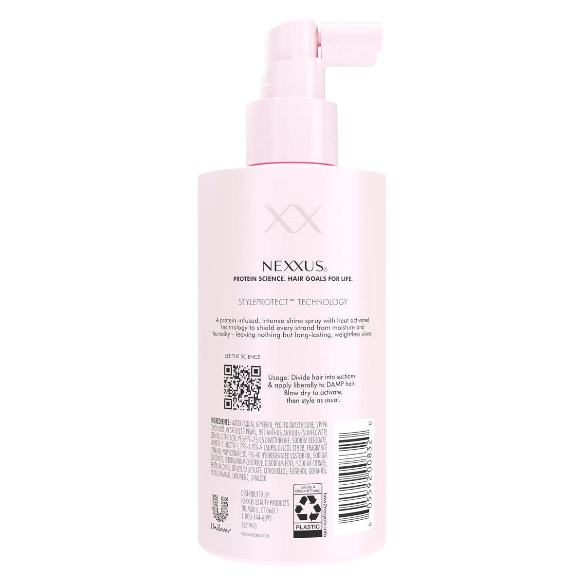 Nexxus close-up nozzle highlighting easy application benefit