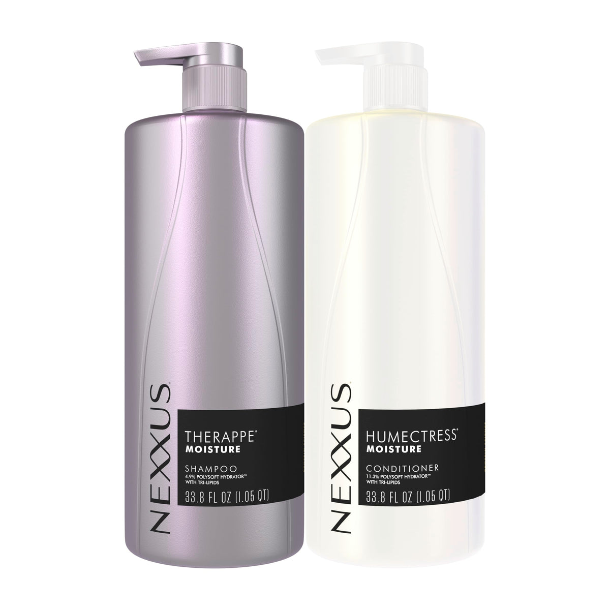 Nexxus front packaging showing duo and salon results