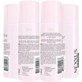 Nexxus hairspray nozzle close-up demonstrating precise mist for flexible hold