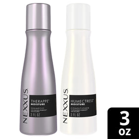 Nexxus Humectress conditioner creamy pour demonstrating rich hydration