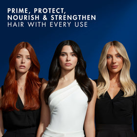 Nexxus Humectress spritz on dry hair to tame flyaways and refresh styling