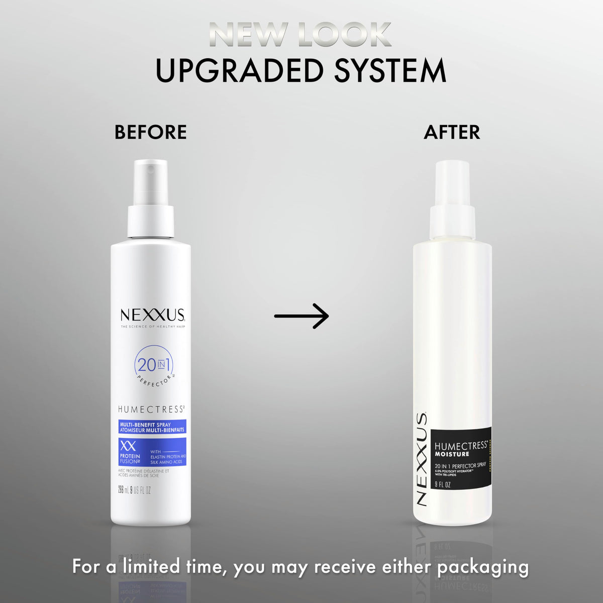 Nexxus Humectress applied to wet hair demonstrating detangling and priming benefit