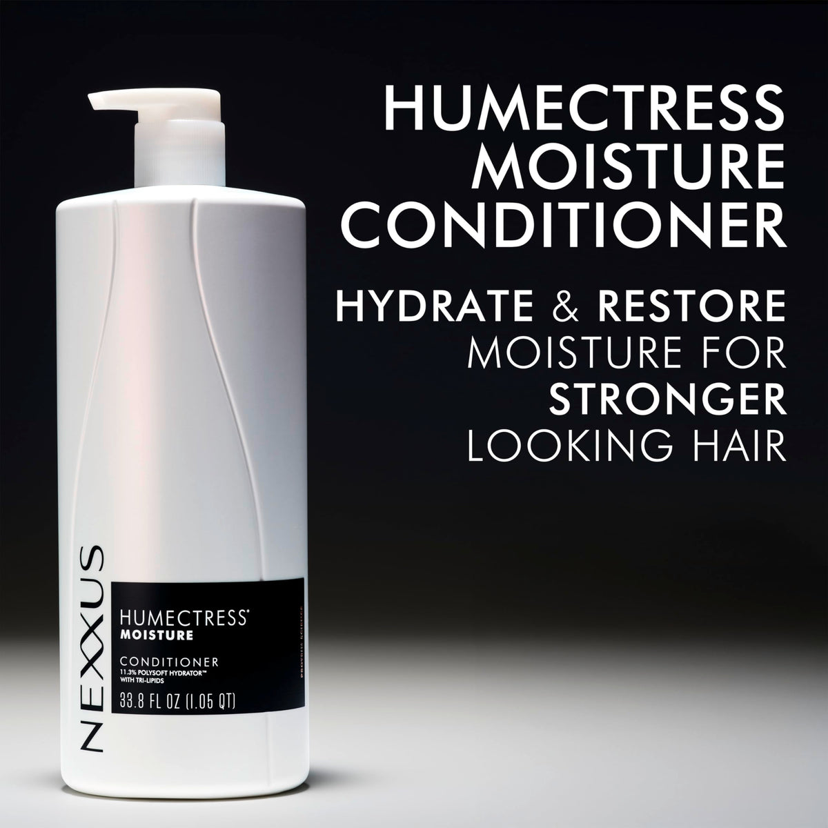 Nexxus Humectress creamy conditioner texture swatch showing rich hydration