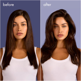 Nexxus volumizing foam dispensed in hand showing airy, non-sticky foam