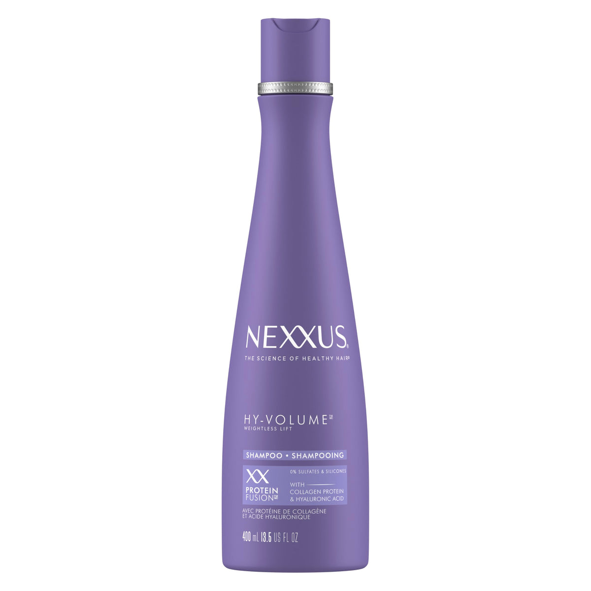 Nexxus front bottle showing label and volume benefit