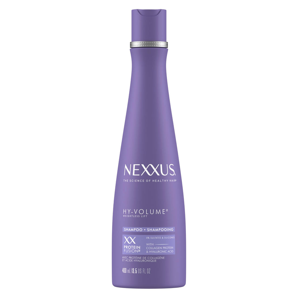 Nexxus front bottle showing label and volume benefit