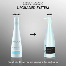 Nexxus Hydralight creamy texture on fingertips showing lightweight hydrating consistency