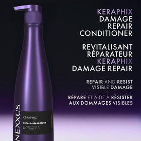 Nexxus Keraphix cream texture close-up showing rich formula for deep nourishment