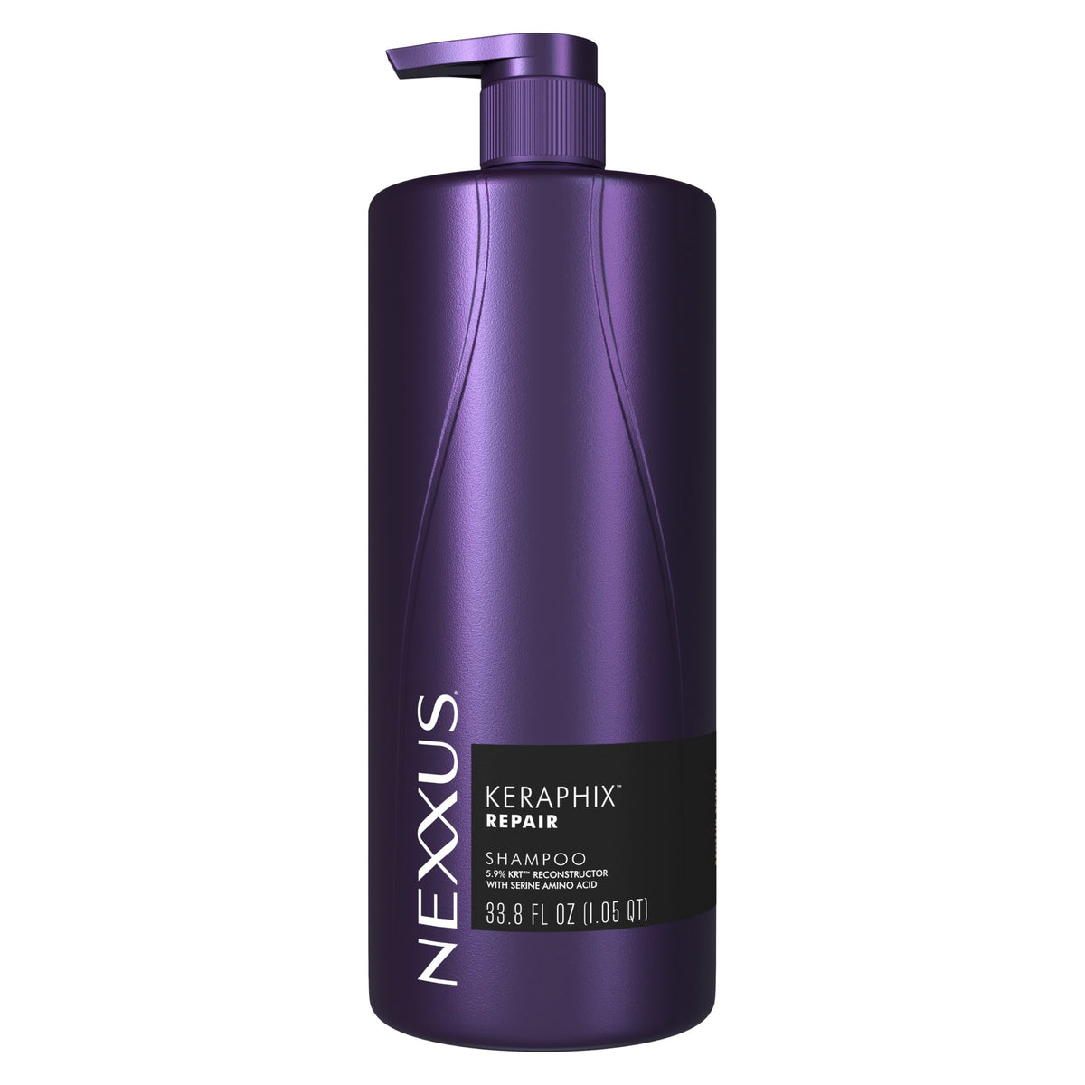 Nexxus KERAPHIX front bottle showing label and benefit for repairing hair