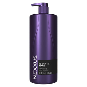 Nexxus KERAPHIX front bottle showing label and benefit for repairing hair
